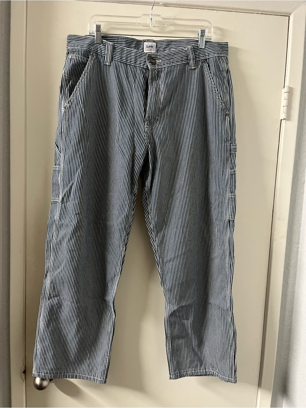 Lee Blue and White Stripe pants Size 34x30